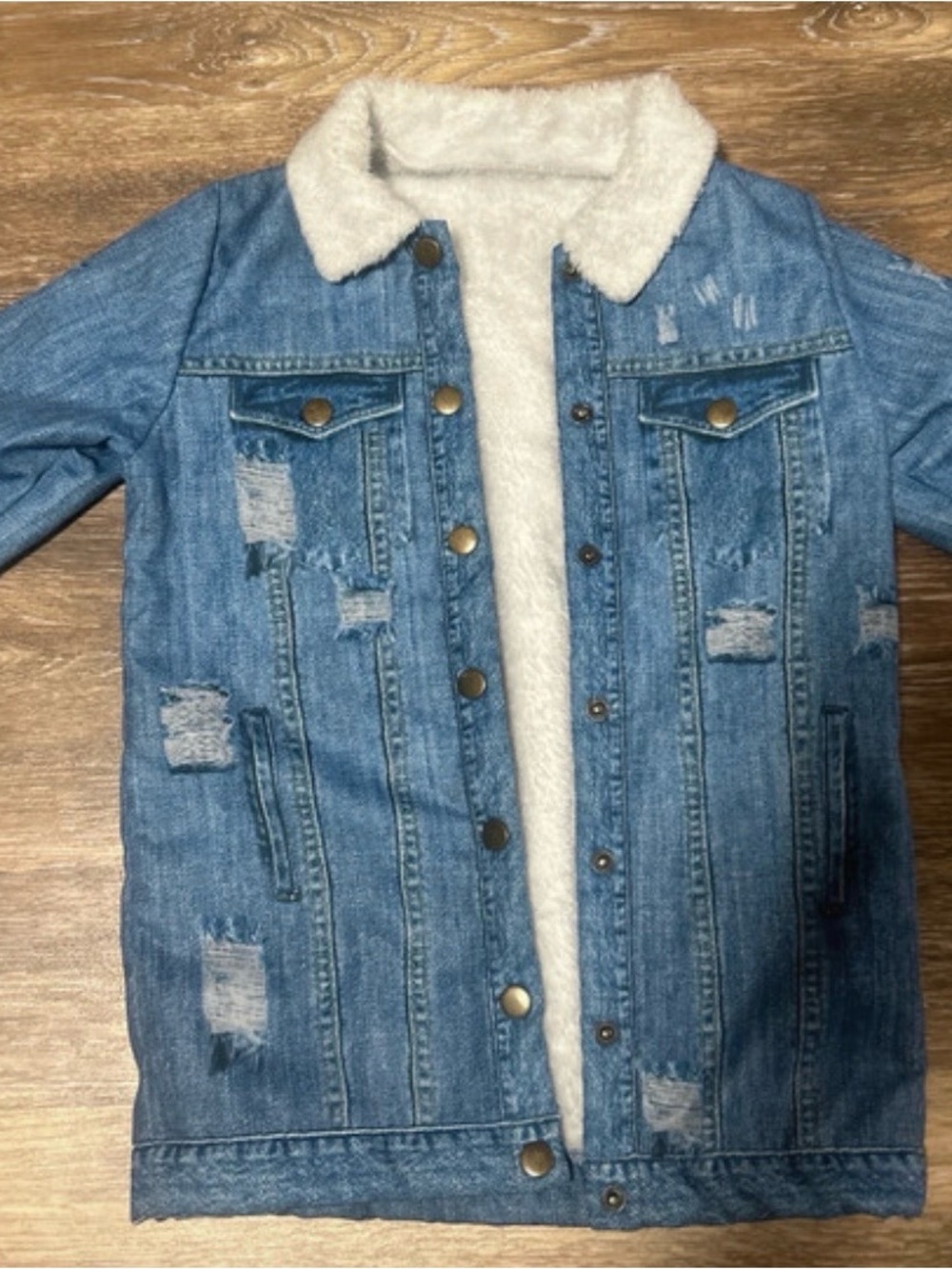 Toddler girl faux denim jacket